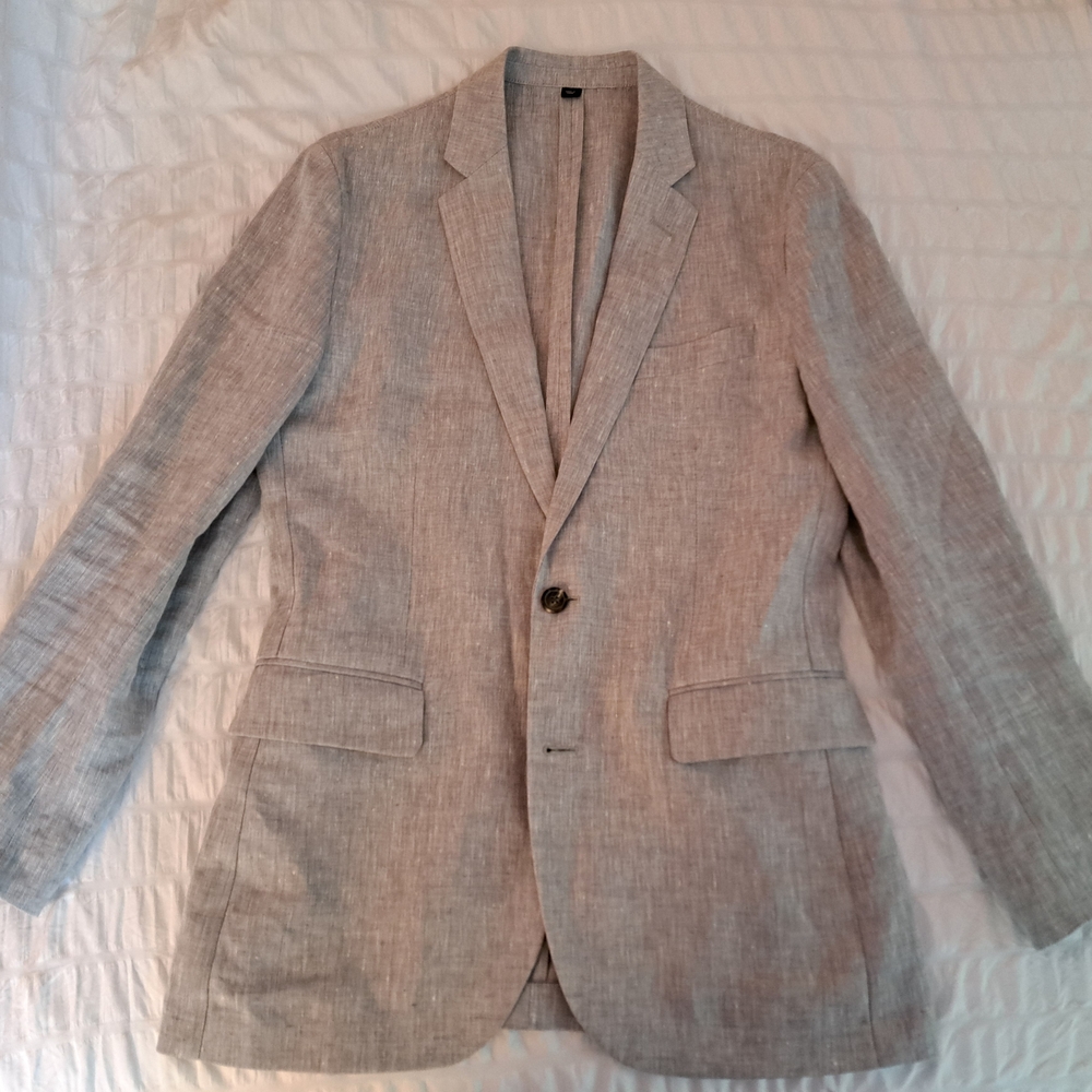 J. Crew Light Gray Linen Blazer
